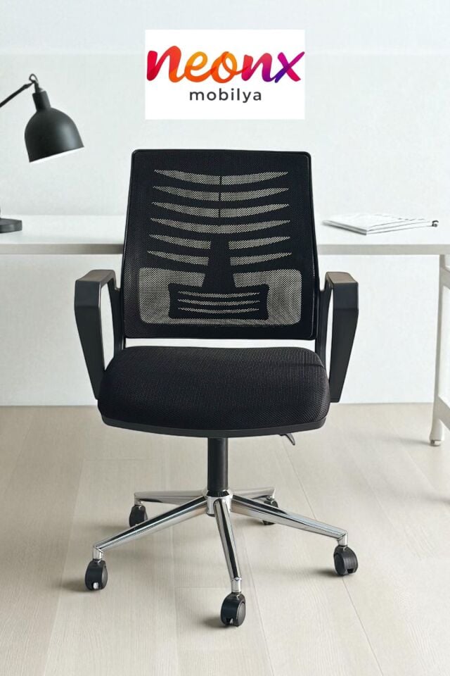 Neonx Leona Demir Ayaklı Çalışma Sandalyesi – Sağlamlık ve Ergonomiyi Buluşturan Tasarım