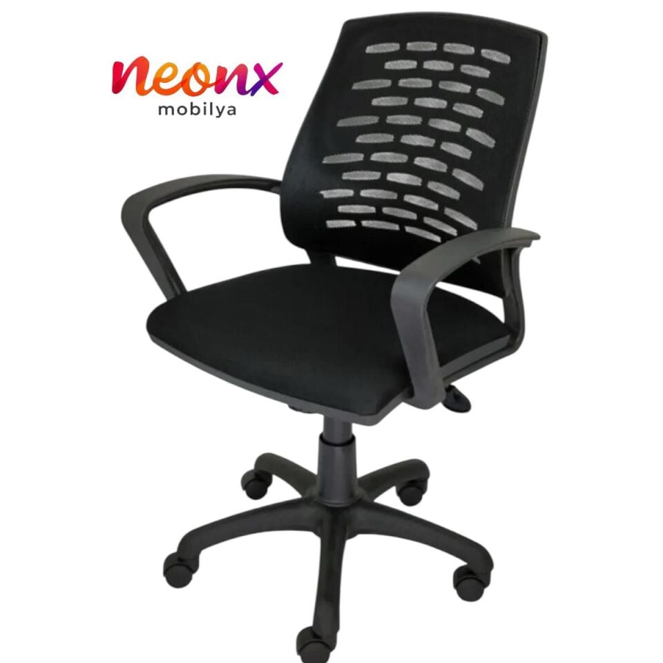 Polen Çalışma Sandalyesi – Siyah Döşemeli, Şık ve Ergonomik Tasarım