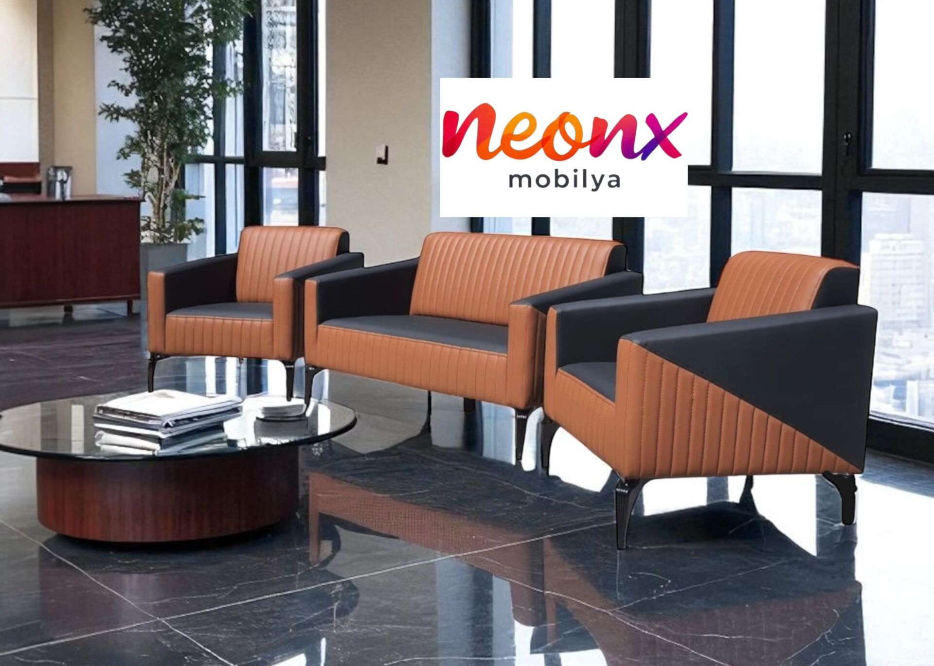 Neonx Sıla Ofis Kanepe Takımı | Modern Ofis Koltuk Takımı