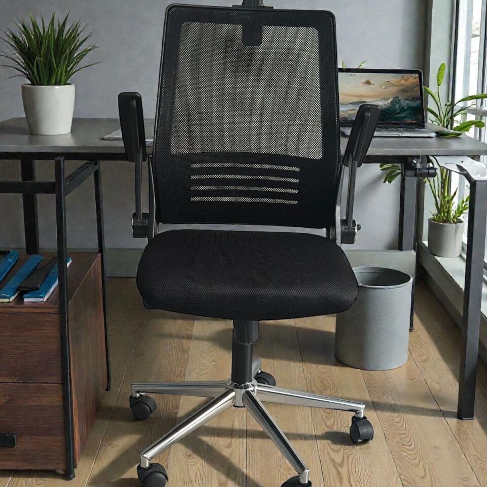 Astra Çalışma Koltuğu Başlıklı Demir Ayaklı